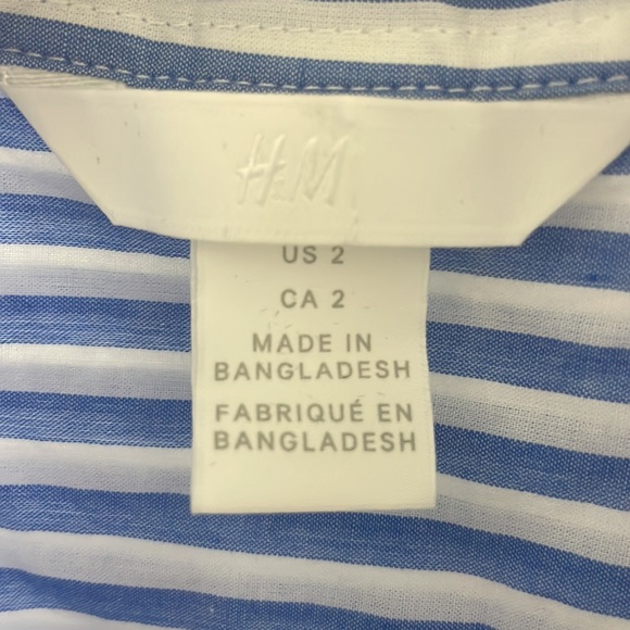 Blue & White Striped Collared Top from H&M - Picture 3 of 4